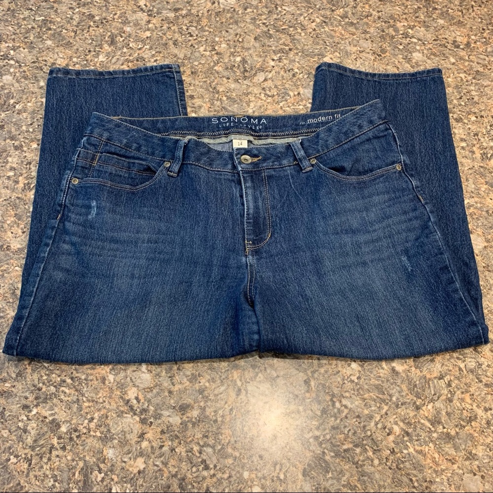 Sonoma women’s jean capris size 14 - Picture 6 of 9